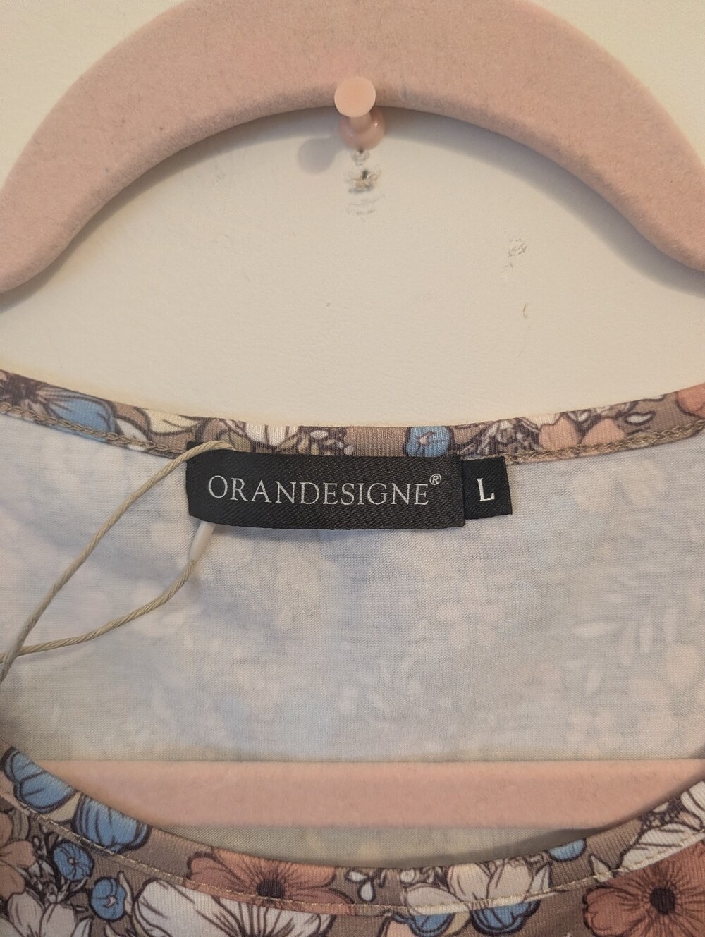 Orandesigne Brown Floral Tank Top Size Large New - Picture 2 of 5